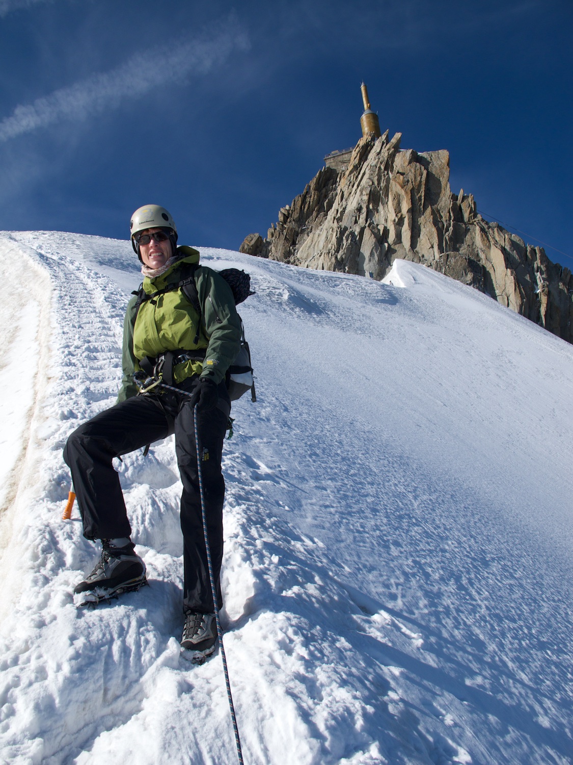  The well travelled ridge from the Aiguille du Midi station in Chamonix&nbsp; 