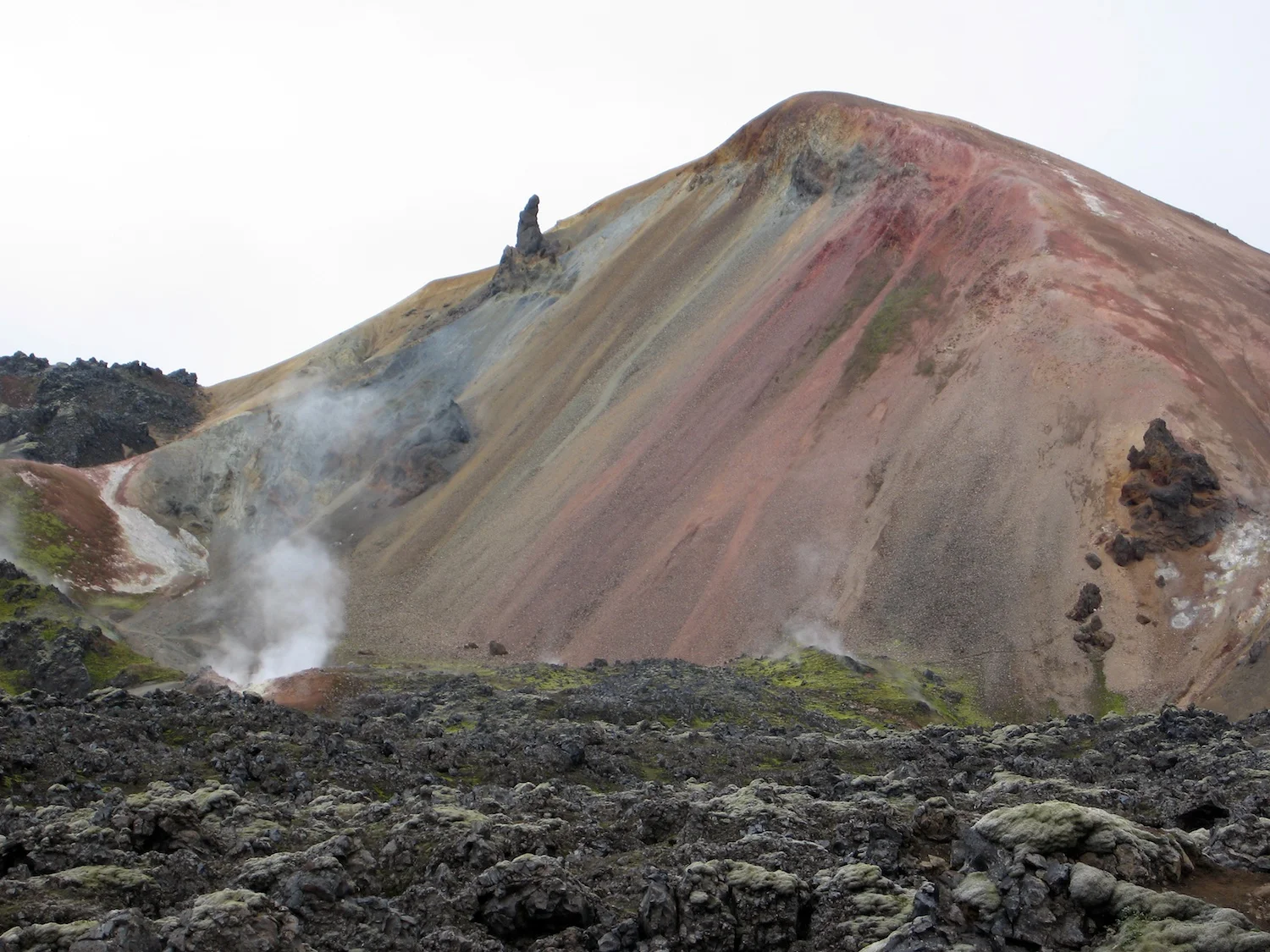 The spectacular colourful hills and lava flows of Landmannalaugar