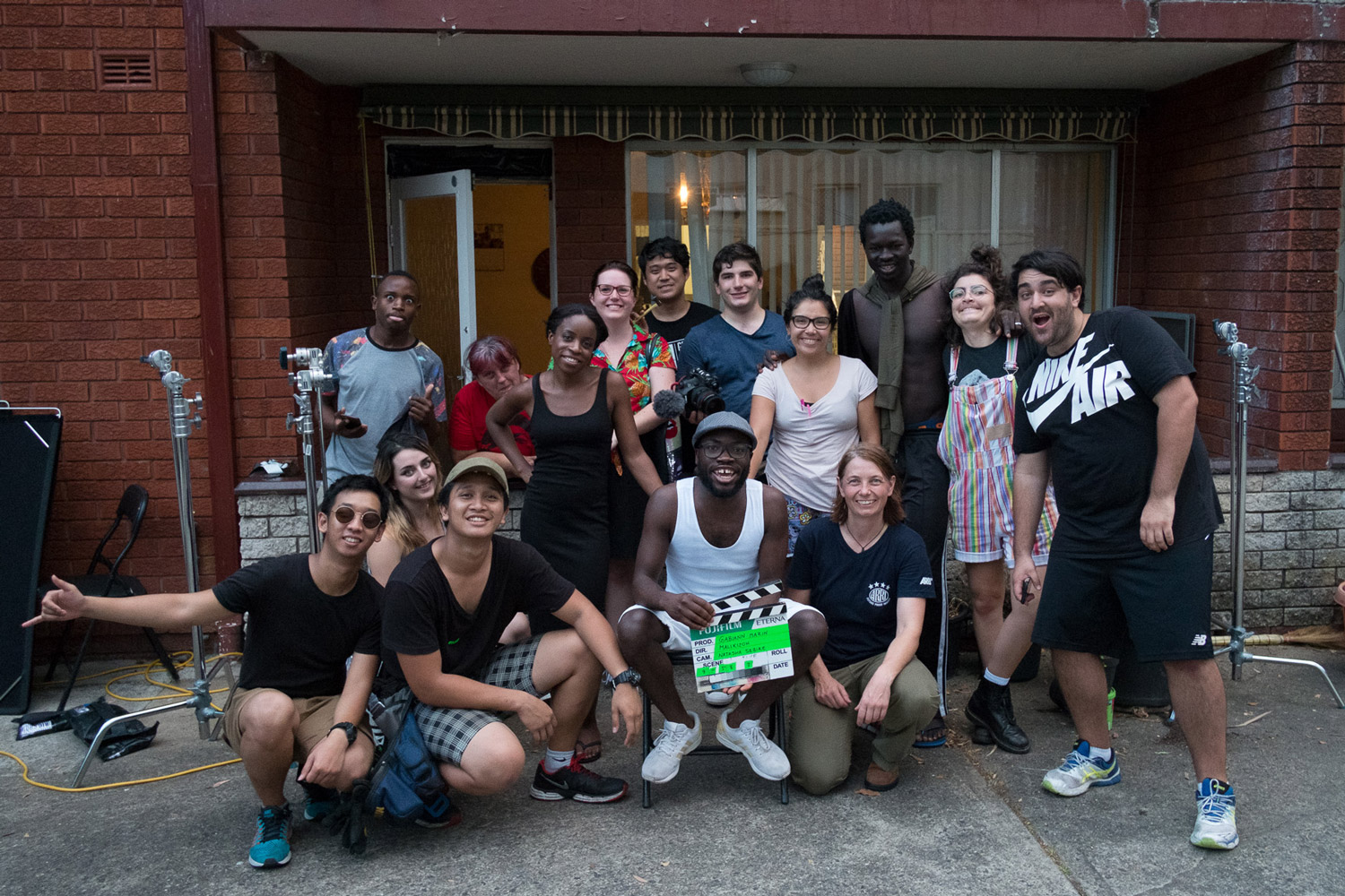 Happy crew at the end of the shoot