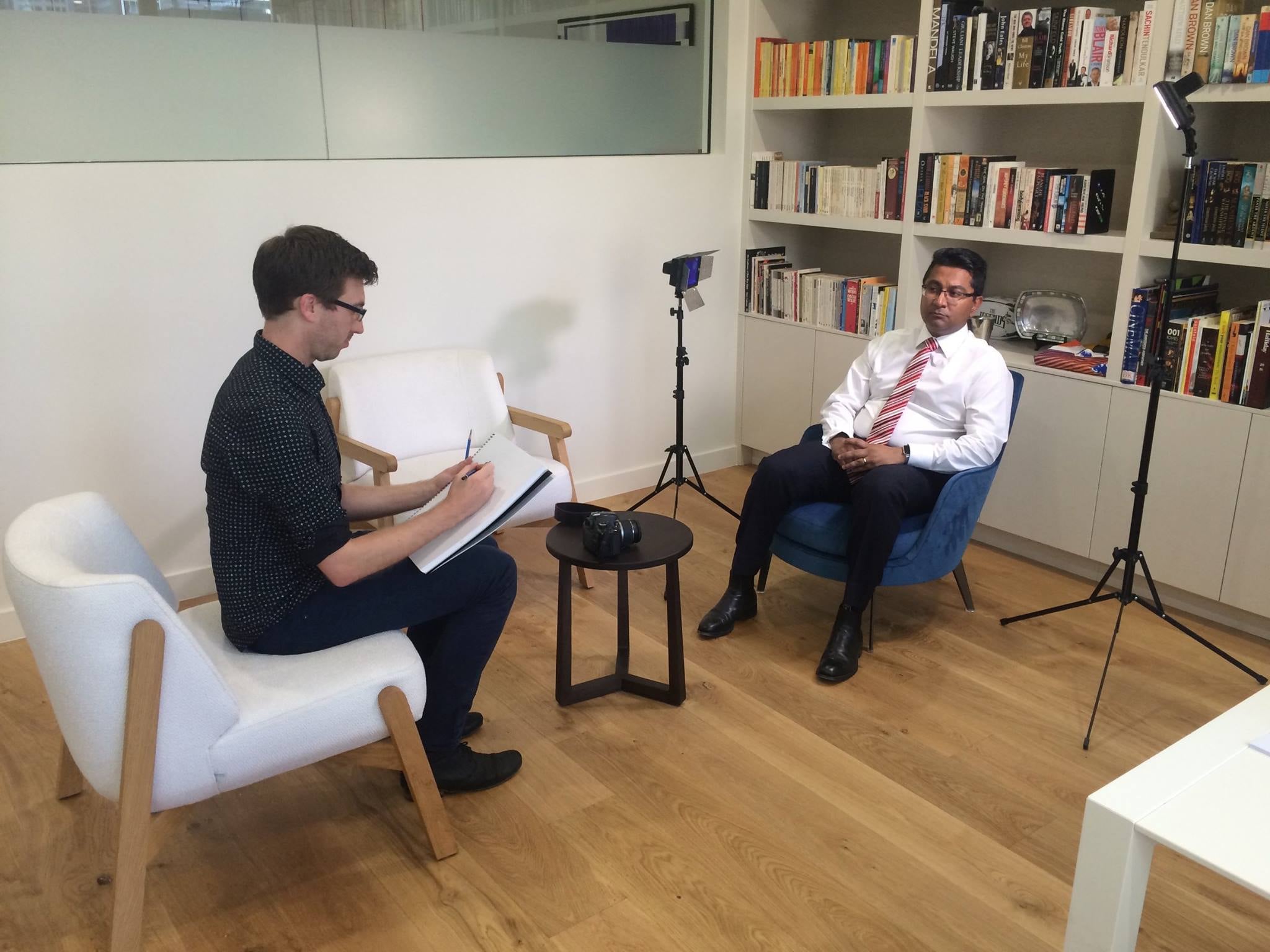 Sketching Joydeep at our initial sitting in his office on George Street, Sydney. 