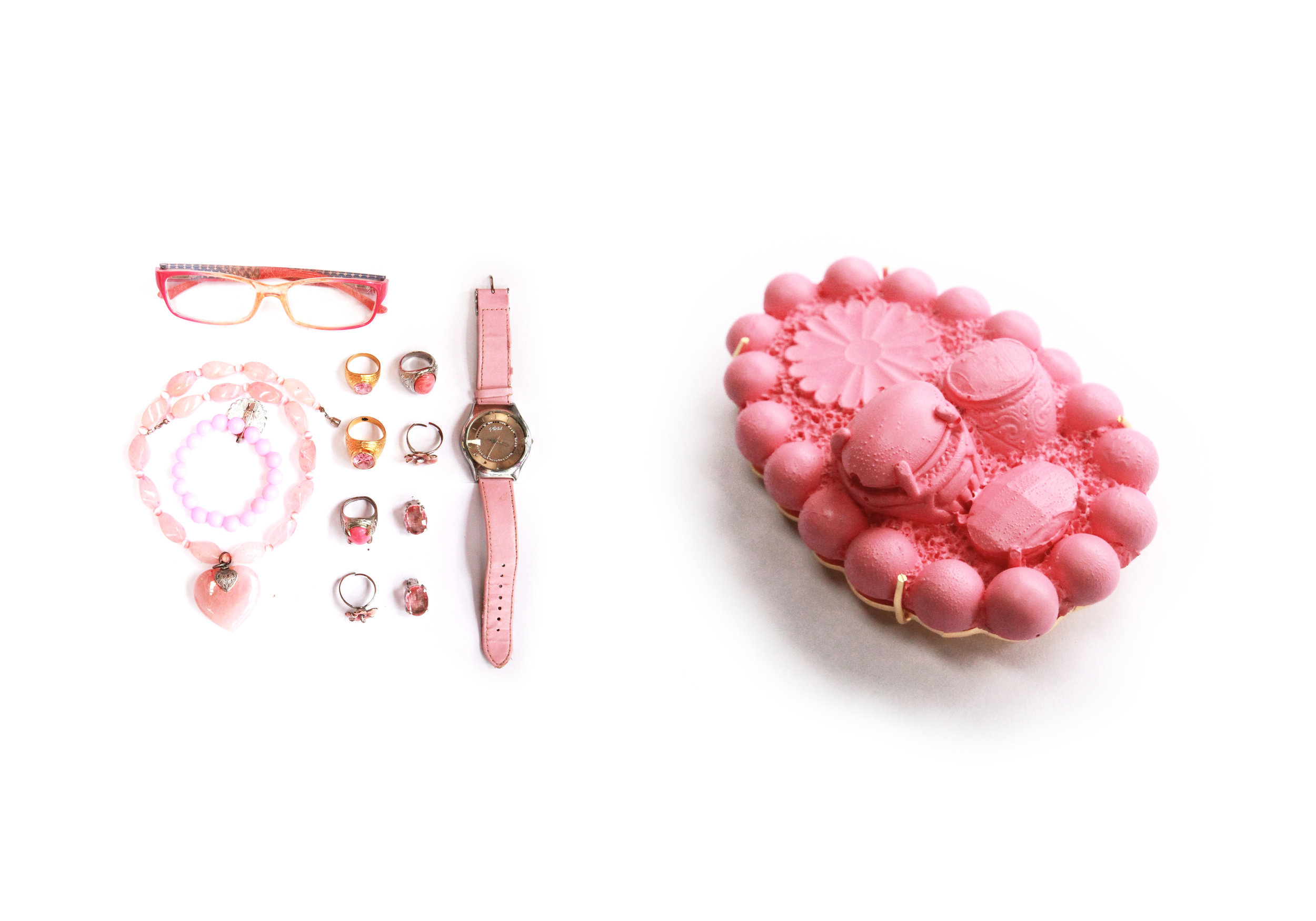 Tuesday is Pink | 2015 | Wipha's jewelry items on Tuesday, Resin, Copper with gold plated