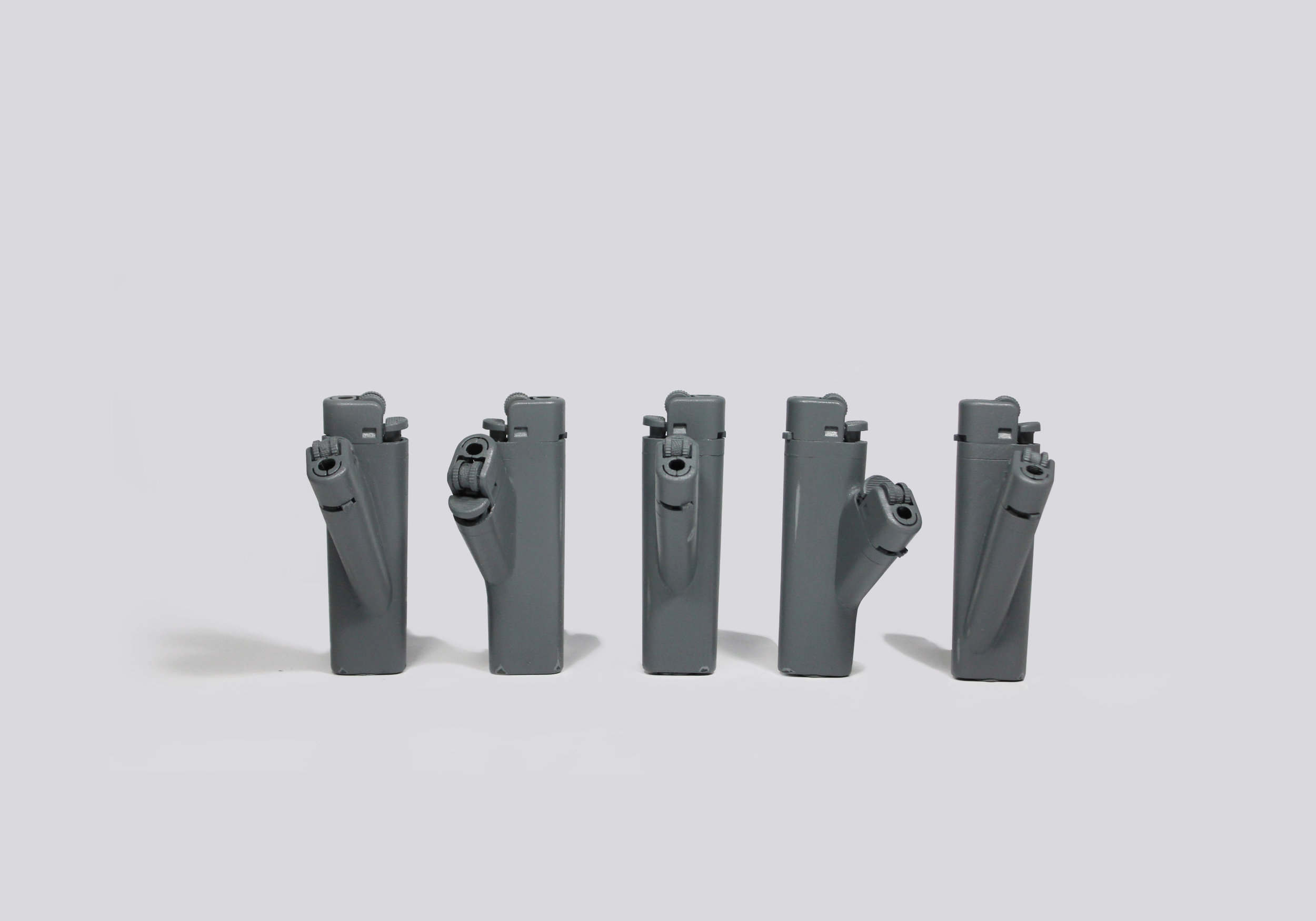 New&Old collection in grey, Brooch, 2017, lighter
