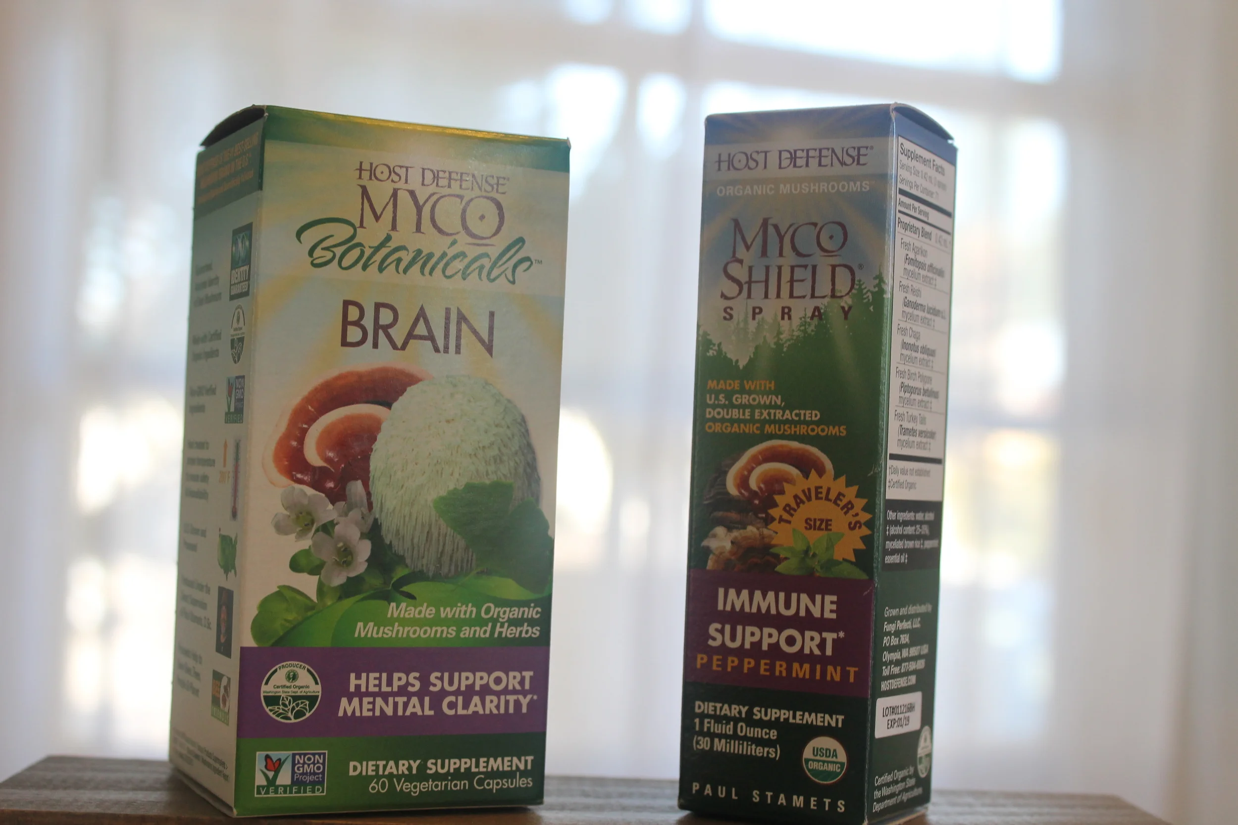 4. Host Defense A medicinal mushroom supplement company that I have used and loved in the past. This year they had a new supplement--the MycoBotanicals™ Brain blend. Made up of lion's mane, reishi, cordycpes, ginkgo balboa, bacopa, and gotu kola, this supplement does the trick at reducing metal fog and increasing concentration and clarity!
