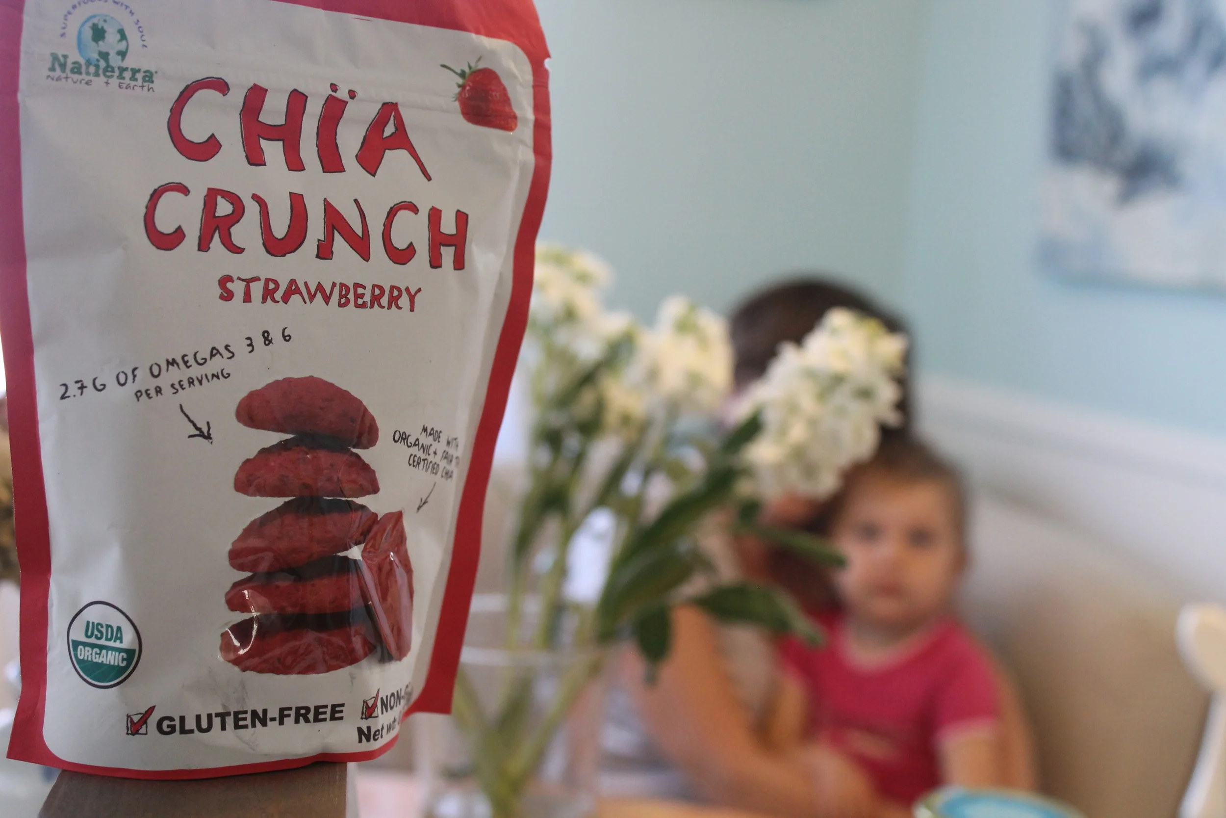 10. Chia Crunch (Find them for 10% off HERE ~ just search "chia crunch") I love the original freeze dried organic strawberries that Natierra makes. They are our go to (back up) snack for long plane rides! As most of our family is back in NJ and many of my clients back in NYC. It's such a treat for my girl that it will entertain her for the last hour of a flight! And now, they've combined them with CHIA for a little added bunch and nutrients. These were actually "toddler tested" today to make sure she loved them as much as the original!
