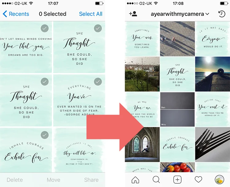 Photos from Dropbox to Instagram via the iPhone Camera Roll