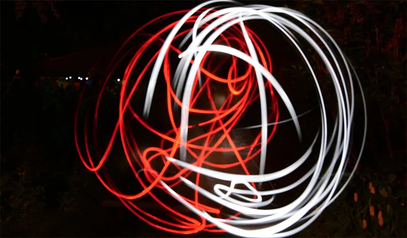 AFTER: using long shutter speed for light painting