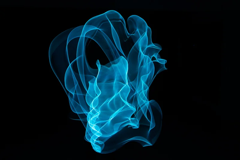 Light painting (using a torch or a light stick in the dark) needs a long enough exposure for the pattern to register. This shot was 6 seconds.