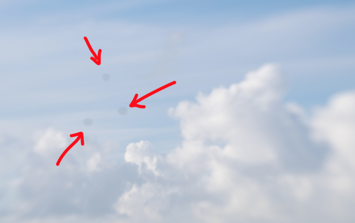 This is what dust spots on a sensor look like on an image