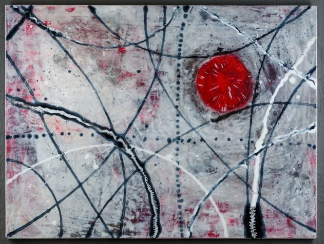 Red Circle - Momentum Marketing 36 x 48"