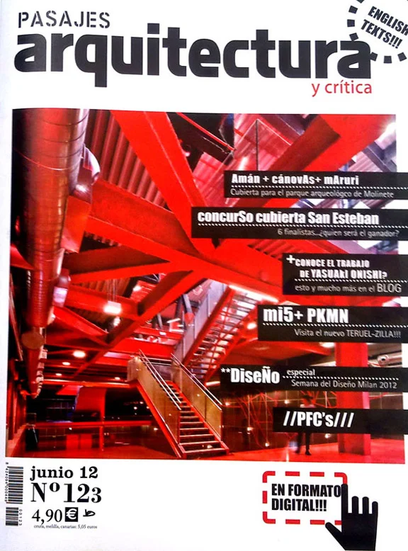 2012 DISEÑO. CREACIÓN INJUVE. Exposición 2012. MIA. Revista de la mujer de hoy. Nº1371. Diciembre 2012 PERFORMING ART BUILDINGS: THEATRE AND CINEMA.