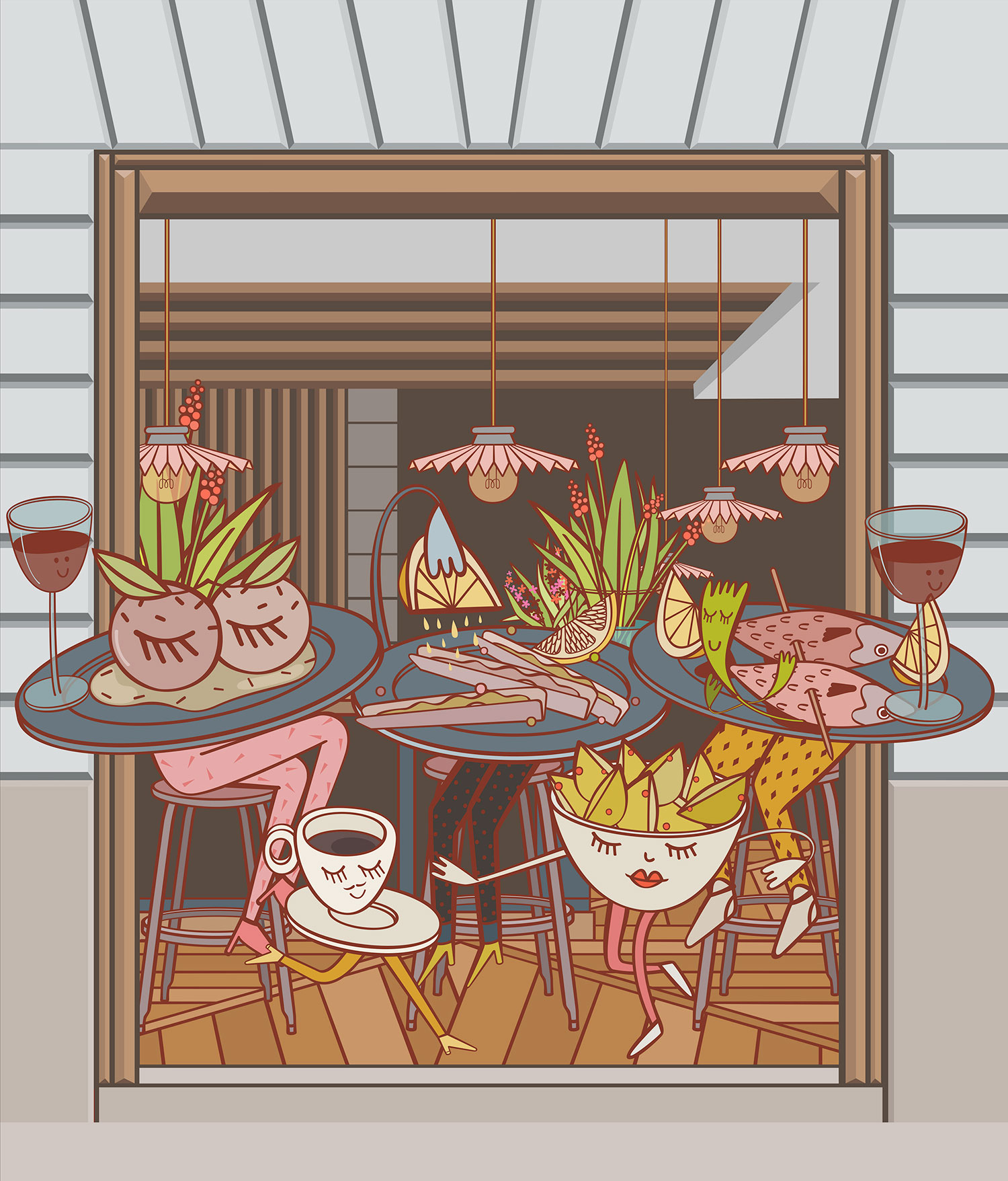 Restaurant Review Illustrated: Freddy's in Paris.