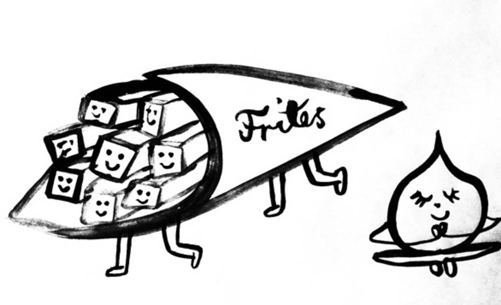 Initial sketch for Gilles & Cecilie’s artwork for Le Monde