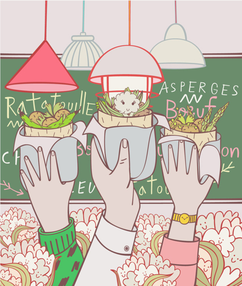 Artwork for restaurant review of Miznon