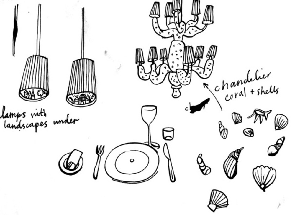 Initial sketch for Gilles & Cecilie’s artwork for Le Monde