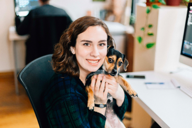 Photo: Claire, Art Department, and Meesha, Dog Department