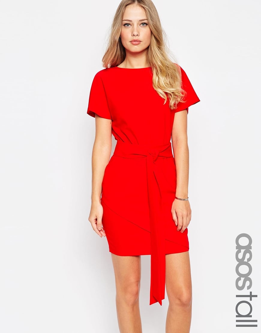 ASOS TALL Pencil Dress with Wrap Skirt and Obi Belt — $45.33