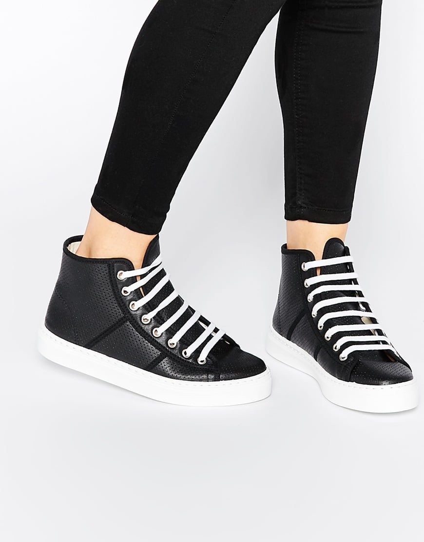 Park Lane Perf Leather High Top Trainers