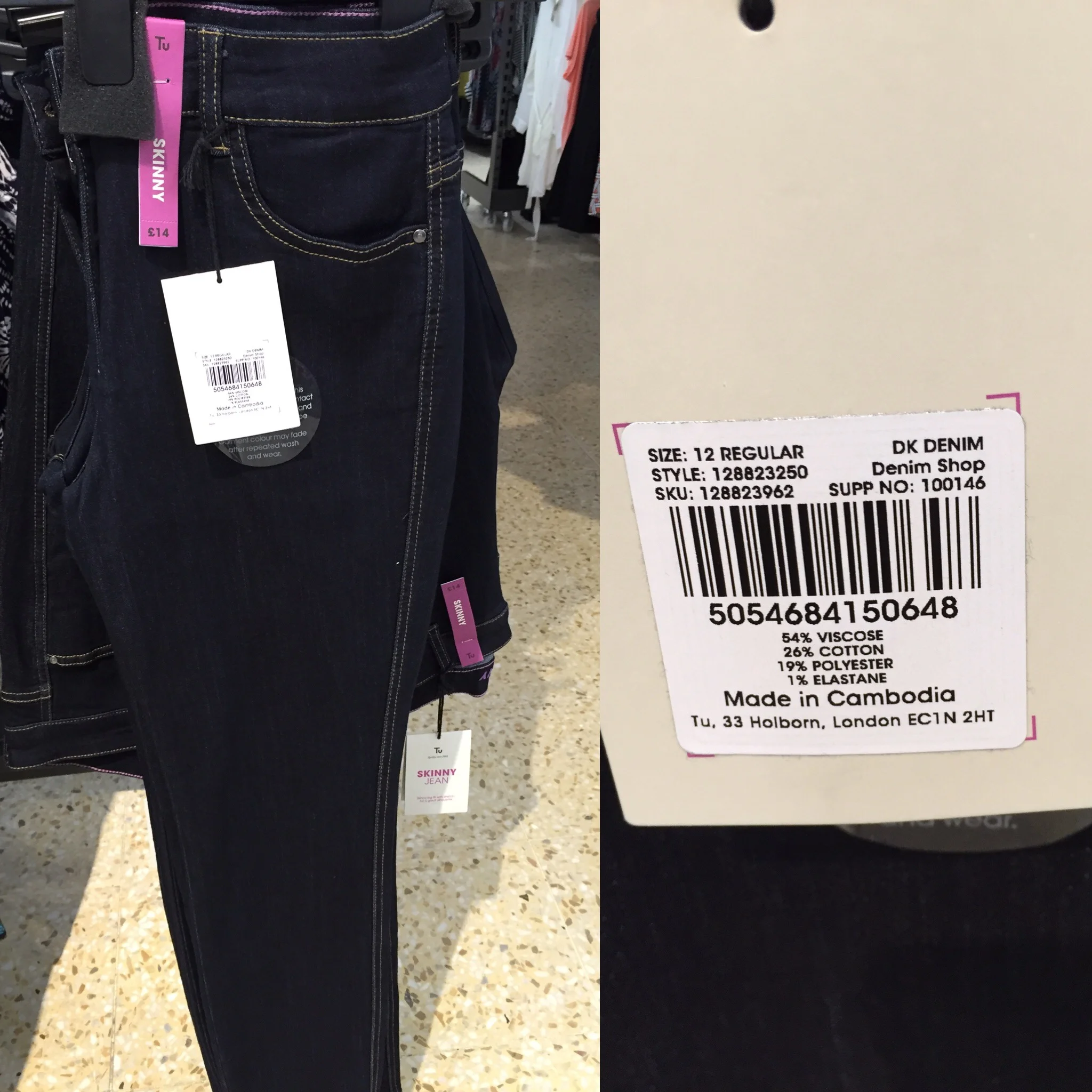 Sainsbury didn't disappoint either. Super soft denim look jeggins.