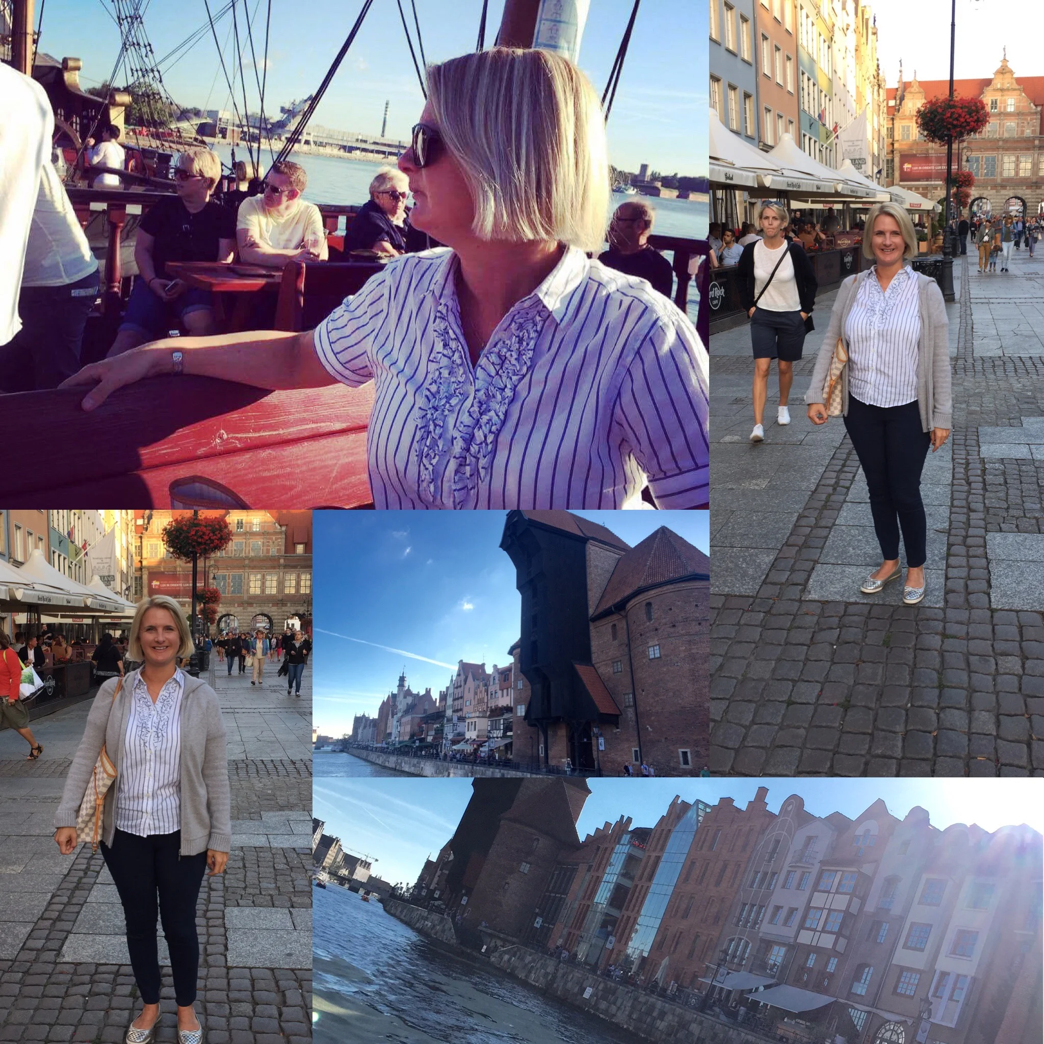Gdansk is a stunning, stroll round this beautiful city taking in all the sights it has to offer plus take a trip down the river on a Galleon to Westerplatte, The landing point at which WW2 broke out. ABOVE; Cardigan from TK Maxx, Blouse from Gant, Trousers from Primark, Shoes from Tory Burch, Bag from LV. BELOW; Jumper from The White Company, Trousers from Next, Shoes from Tory Burch.