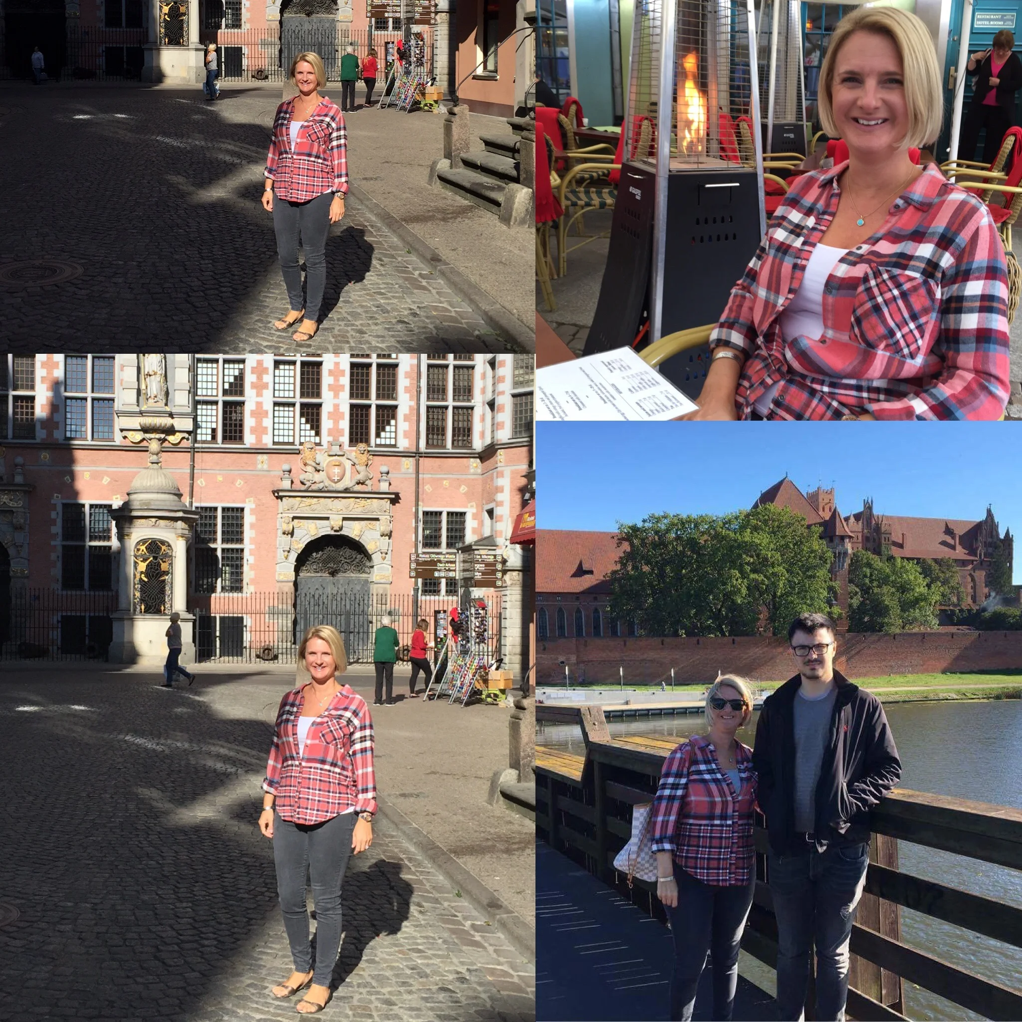 Enjoying more of the sights Gdansk has to offer plus a visit out to Malbork around 45 mins from Gdansk is well worth a look, it's the largest castle in the world, built in 1231 It's one of two UNESCO world heritage sights in the area, the other one is in the aforementioned city of Torun. ABOVE; Shirt from Abercrombie and Fitch, vest top from M&S, Jeans Eden jeggings Dorothy Perkins, Shoes, Salvatore Ferragamo, Bag from LV. Above right, me with my baby son Benny.