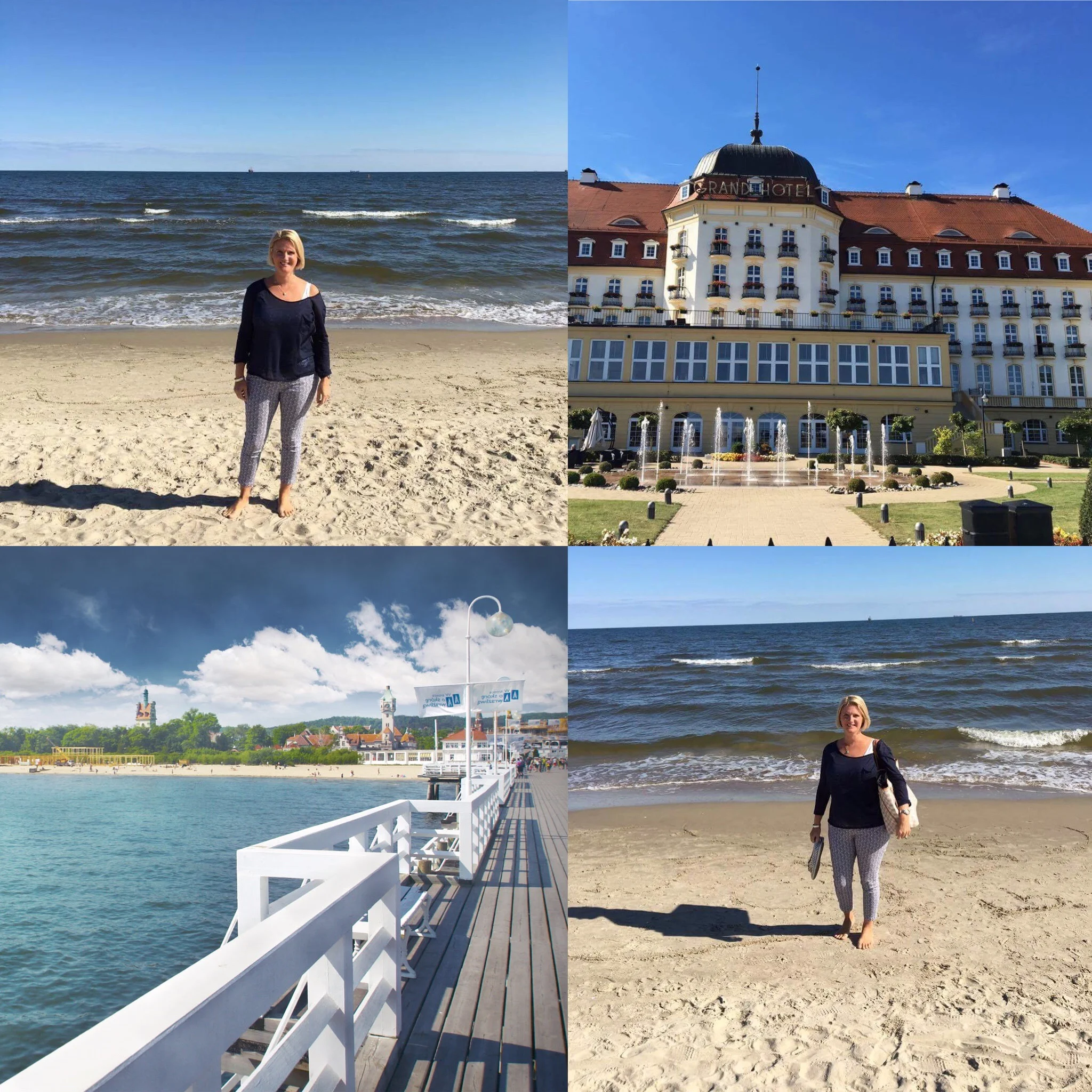 Sopot is a spectacular seaside resort, one day I'd like to stay at the Grand hotel (pictured), it's stunning, but for now we had to make do with a day trip, at only 7 and a half miles from Gdansk it's a very doable trip out. The pier is well worth a trip too. Top from Hollister, Vest from M&S, trousers from DP's