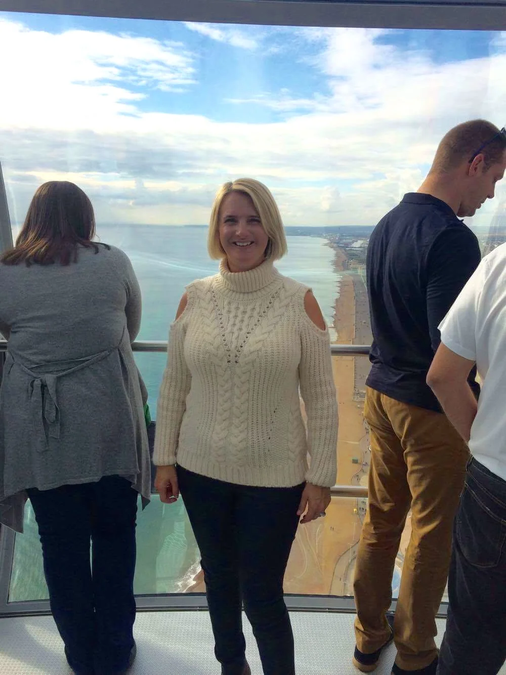 Getting my brave on and standing up. There is a bar on board but as I was having trouble walking in a straight line with this bloody vertigo I decided to stay off the bubbles..