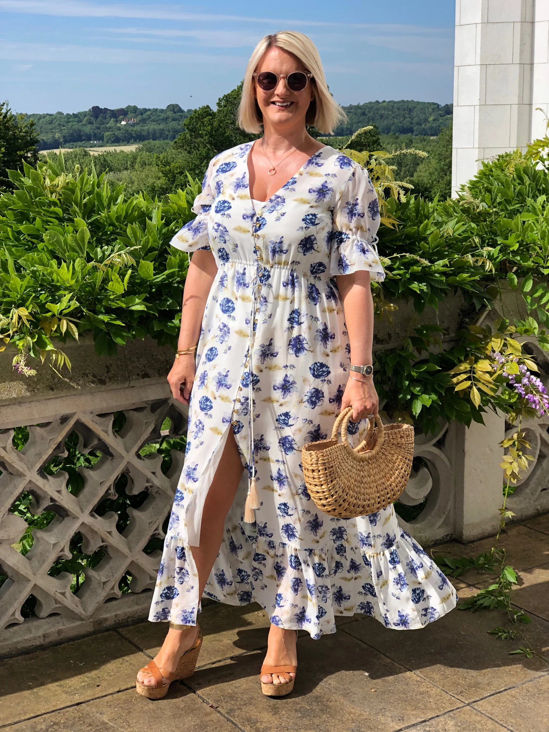 Dress from Athena Procopoiu, Bag, from TK (TJ) Maxx, Shoes from Jimmy Choo