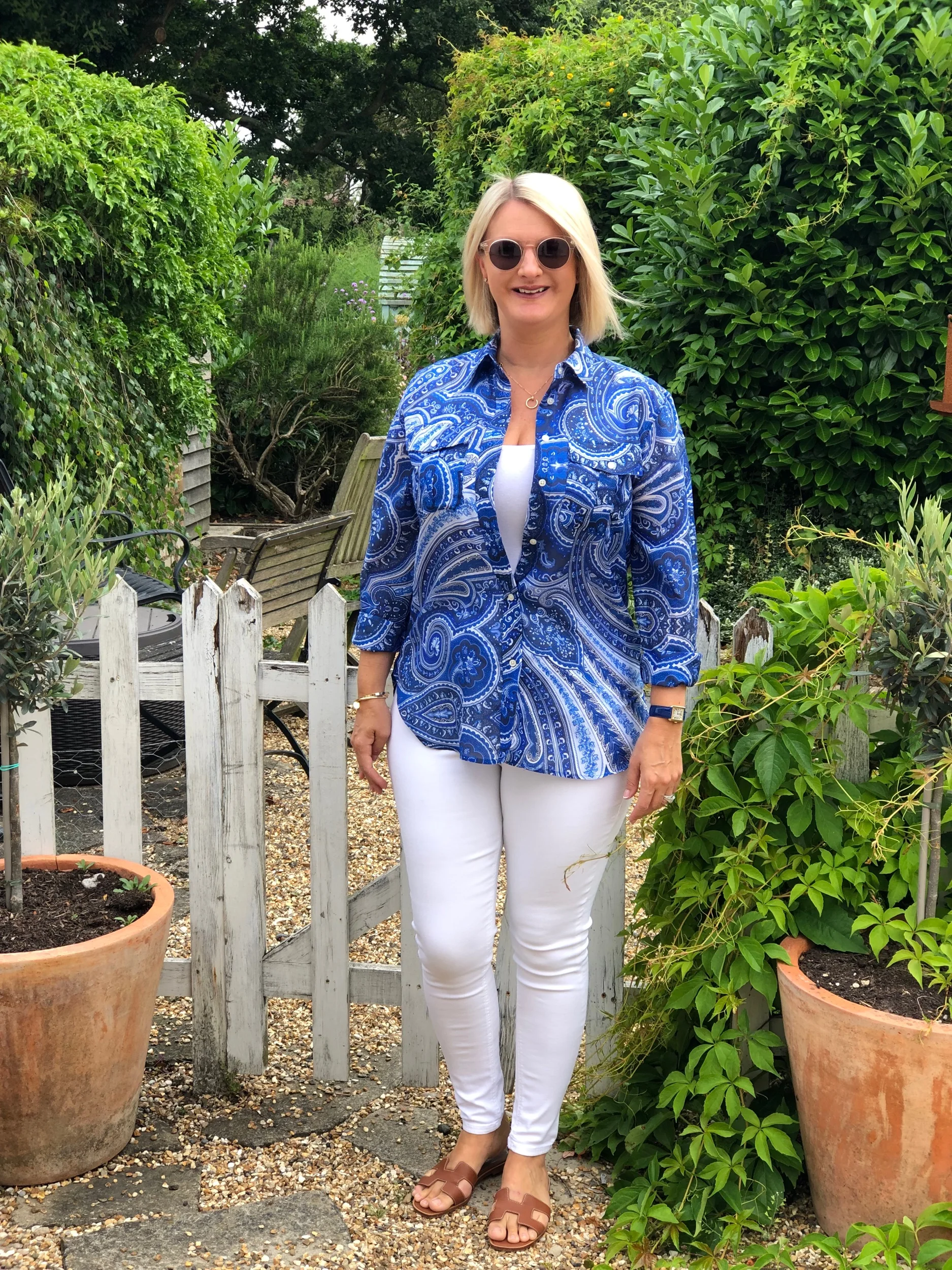 Shirt from Ralph Lauren, Top From M&S, Jeans from Topshop, Shoes from Hermes.
