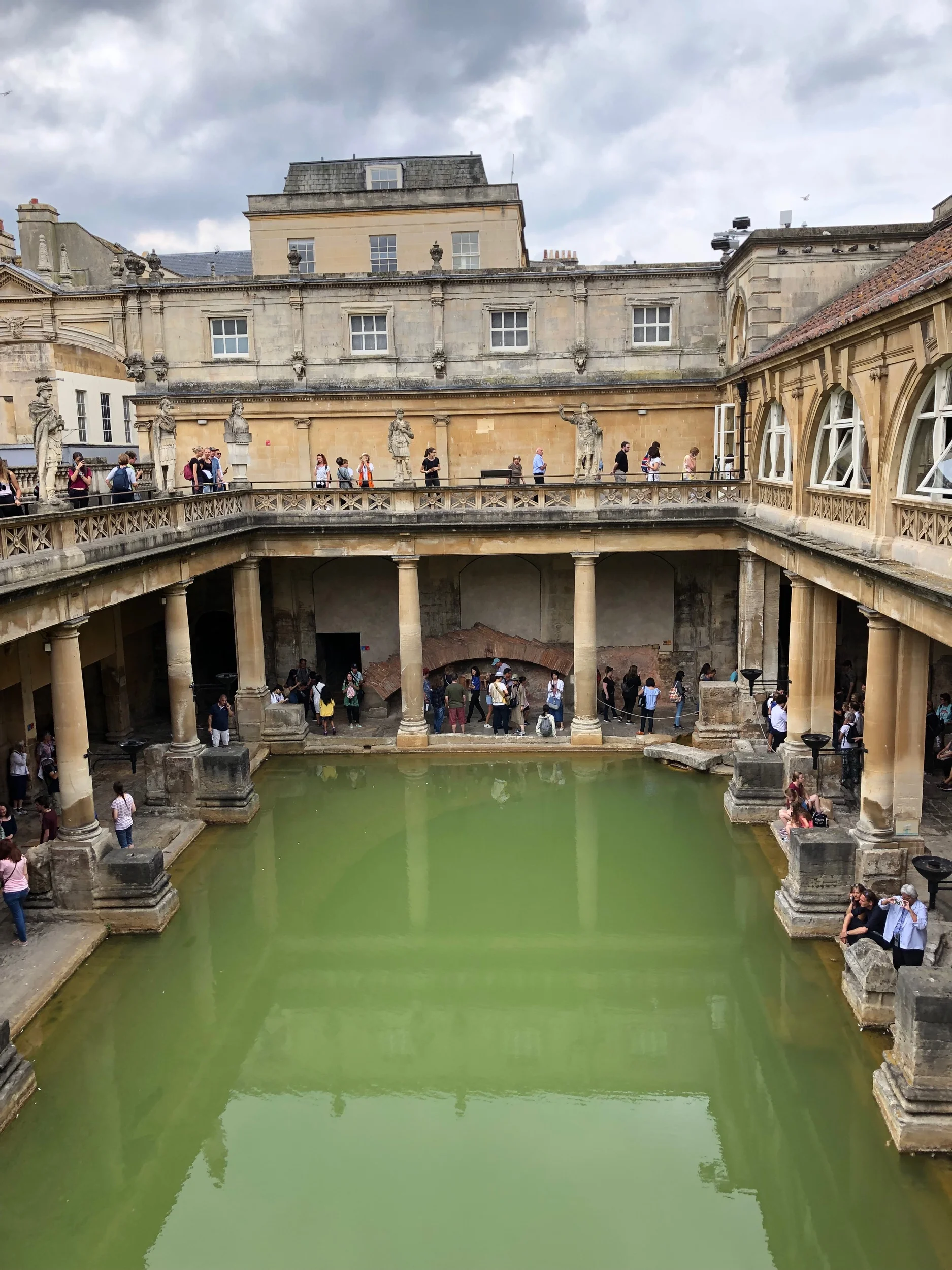 The Roman Baths are incredible feats of engineering. They are the largest hot baths the Romans built in their entire empire due to the fact they had a plentiful supply of hot water from the natural hot springs. They were very clever those Romans.