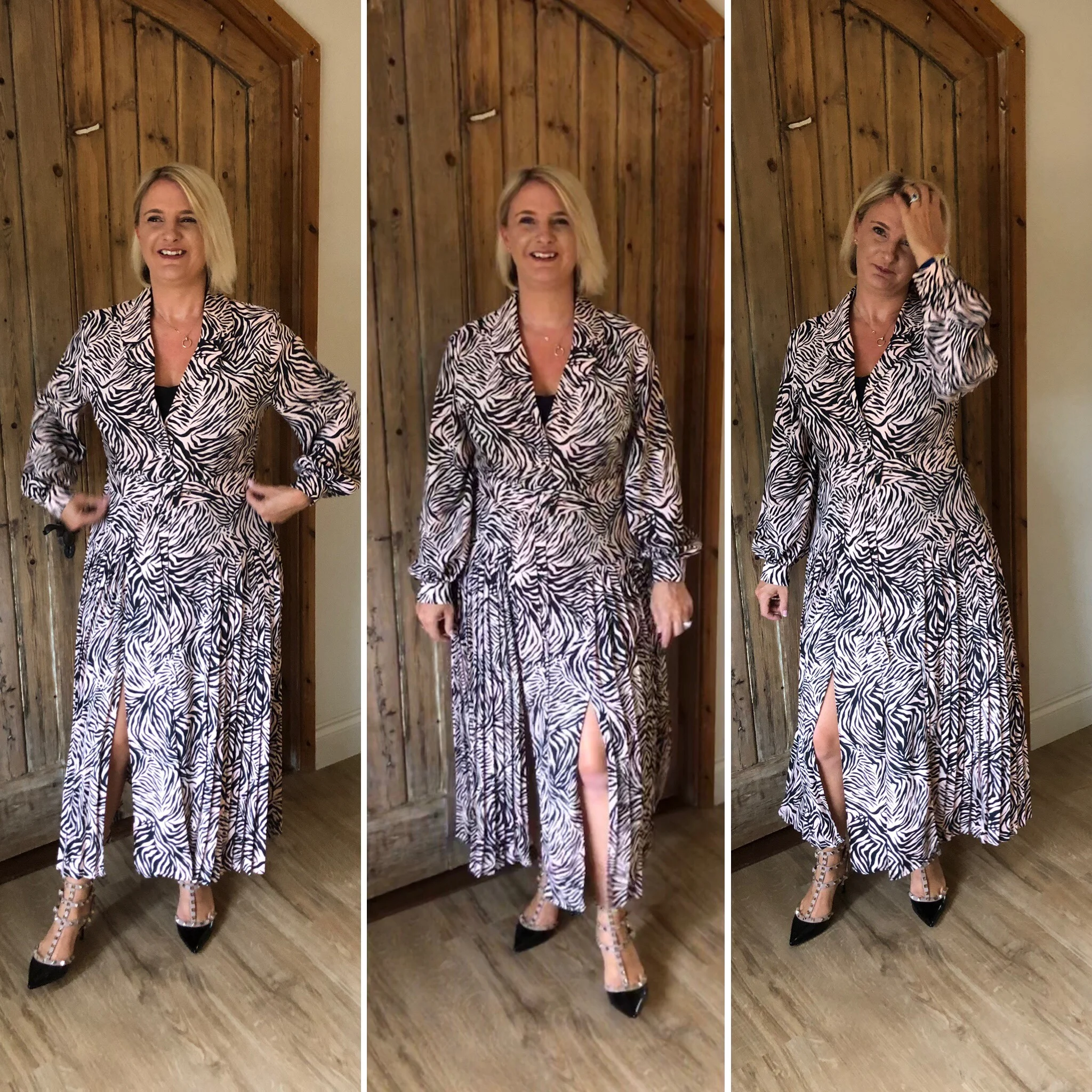 Dress from Topshop, Shoes and bag from Valentino Roackstuds