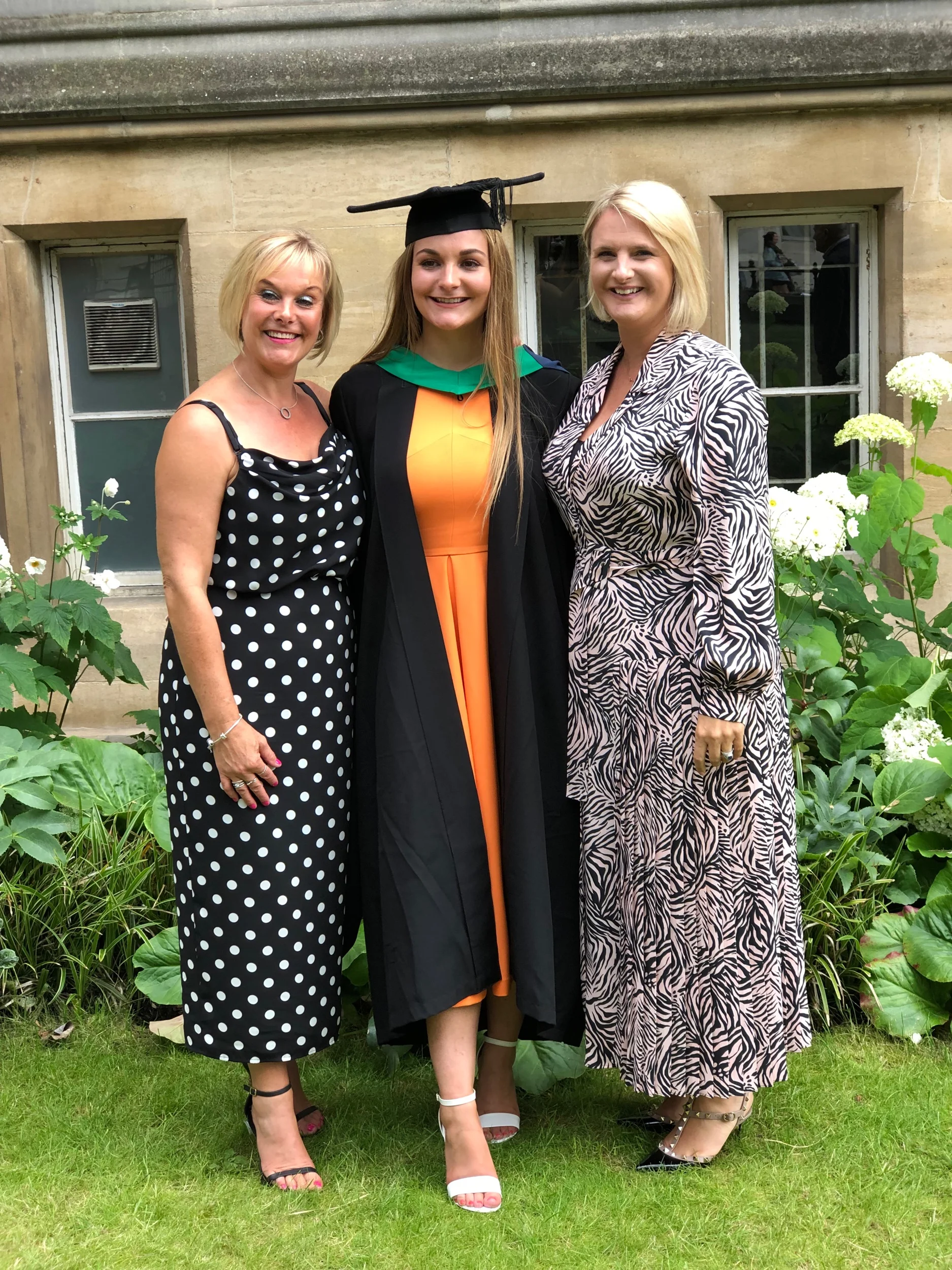 A photo with her real mum and me, her fake one. :) Such a clever and brave young lady, now with letters after her name and a certificate to prove it!