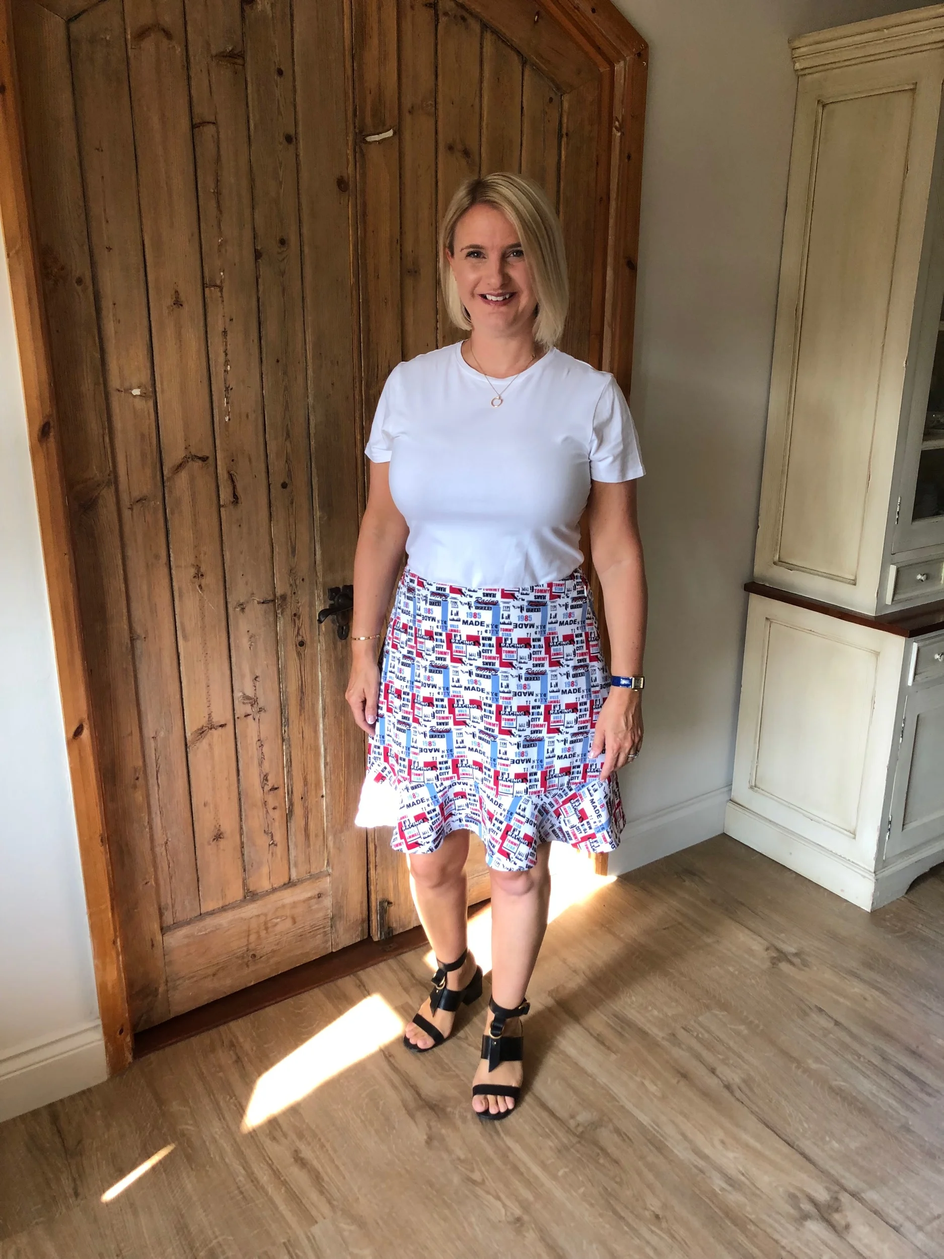 Top from M&S, Skirt from Tommy Hilfiger, Shoes from Chloe