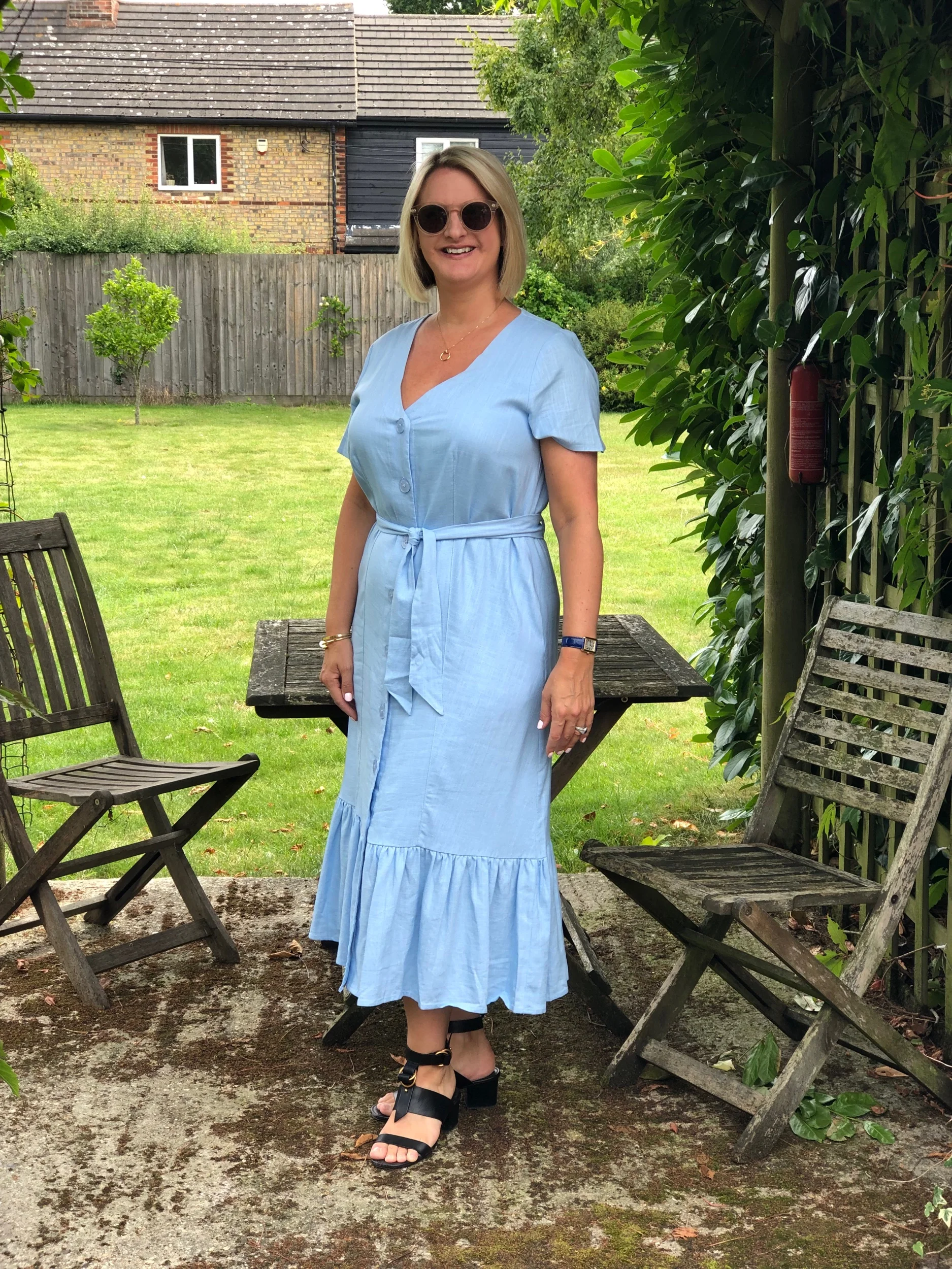 Dress from Oliver Bonas, Shoes from Chloe