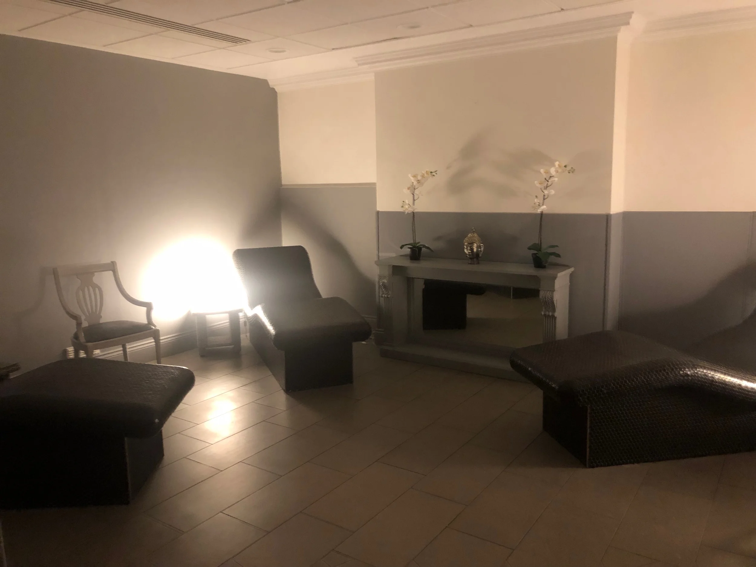 ……hot stone beds to rest on after massage…