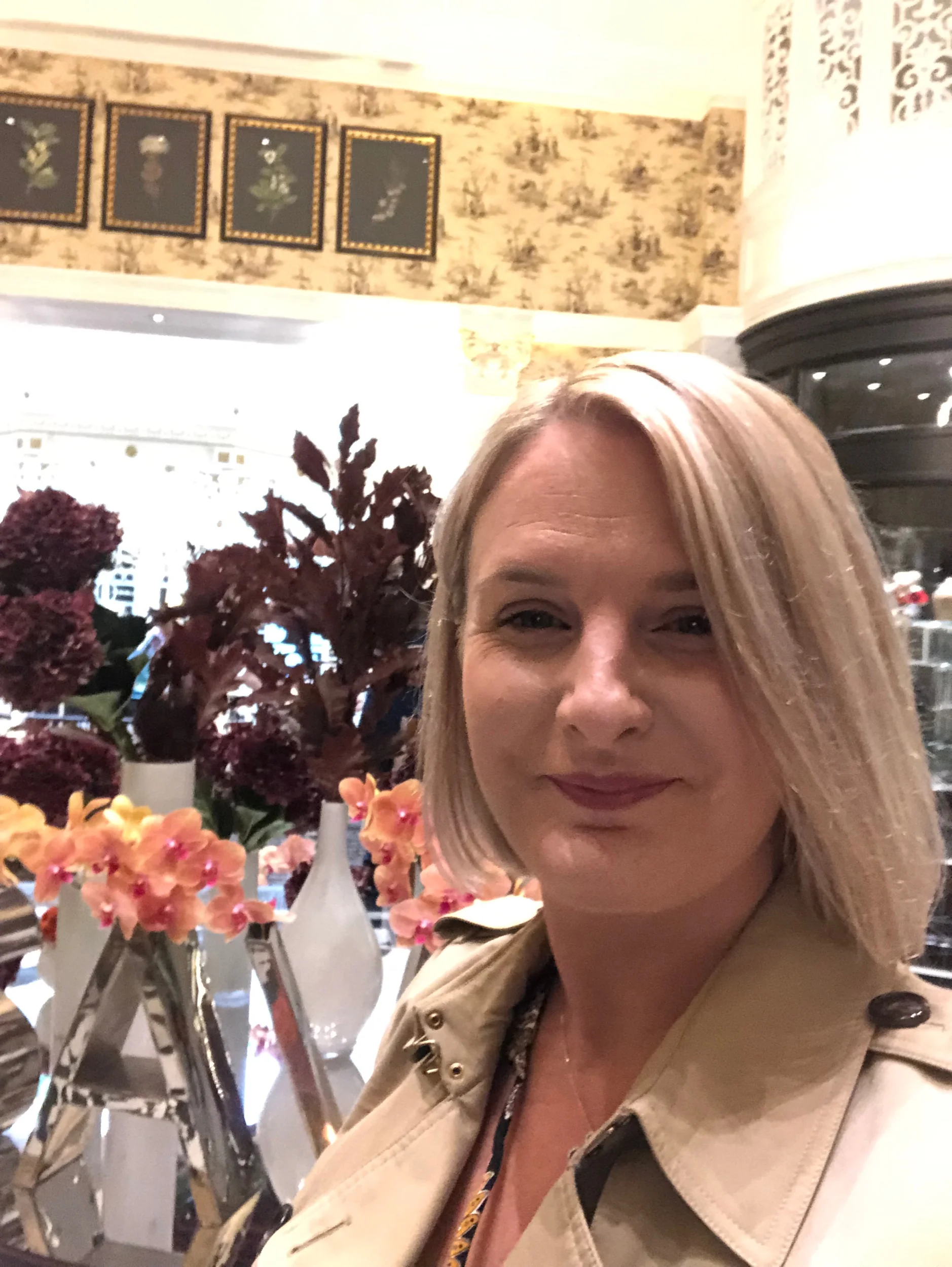 The Savoy for a wee and a cuppa.