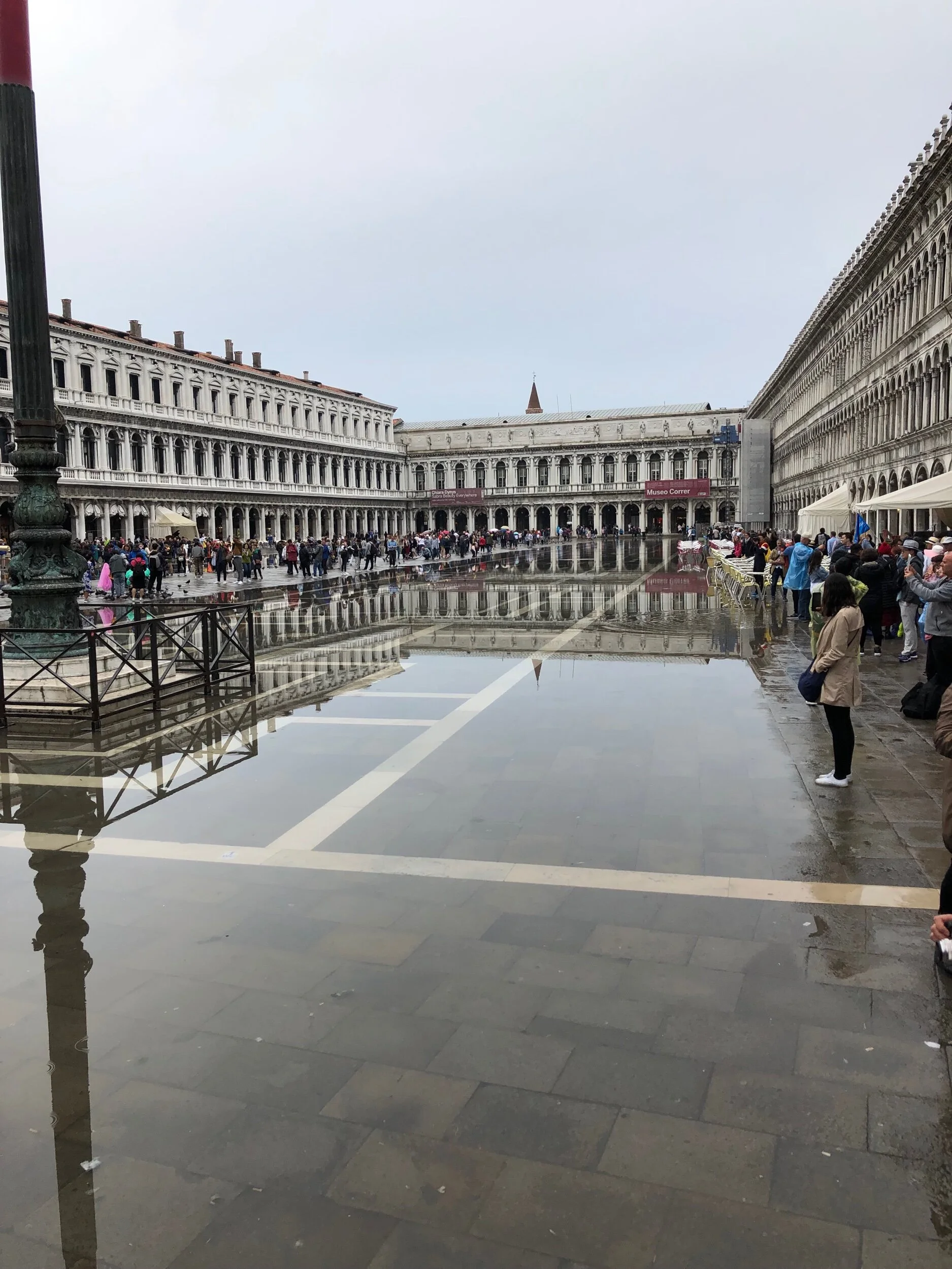 A partially flooded St. Mark's Square.
