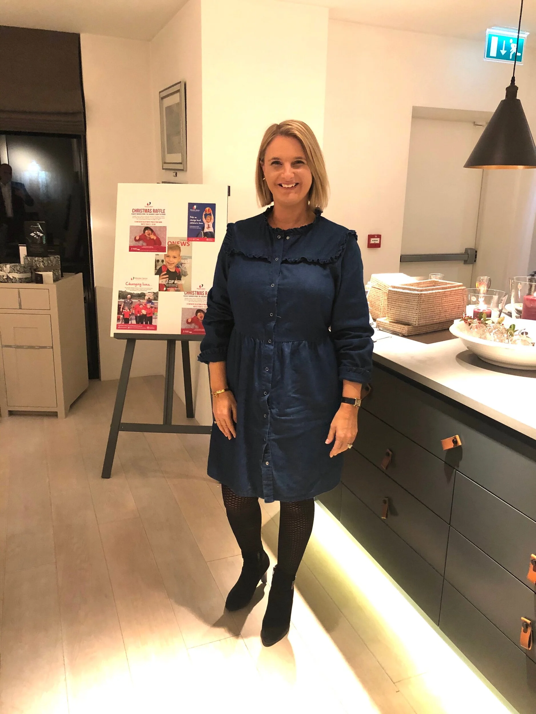 Dress from Oliver Bonas, Tights from Tesco, Boots from Russell & Bromley