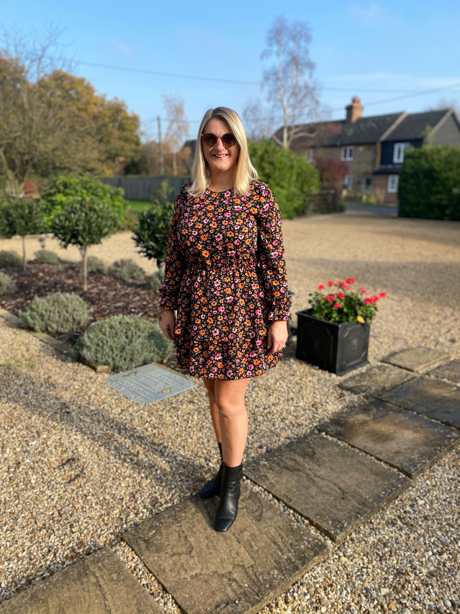 Dress from H&amp;M, Boots from Tod’s