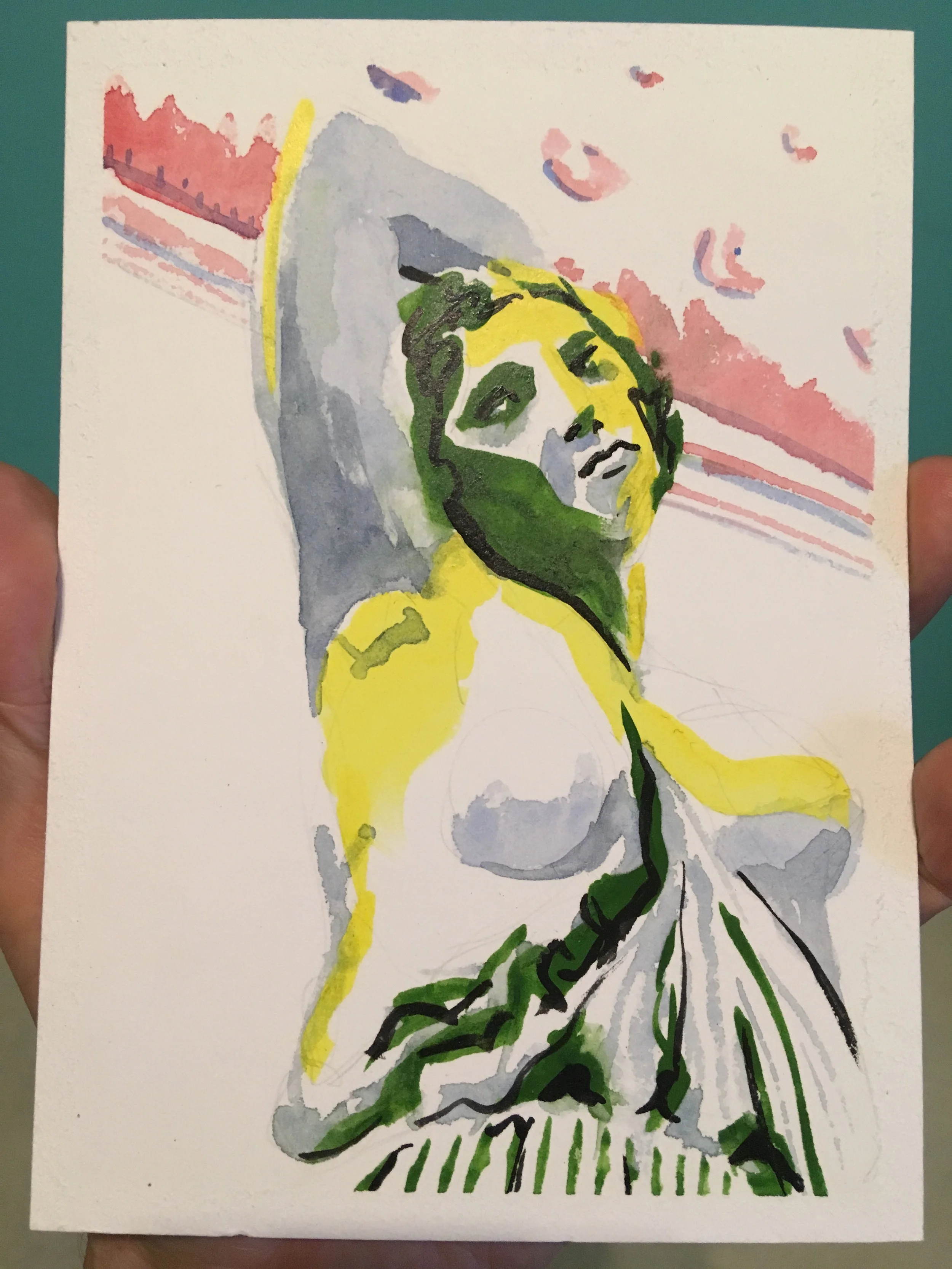 Arm raised at Met.jpg