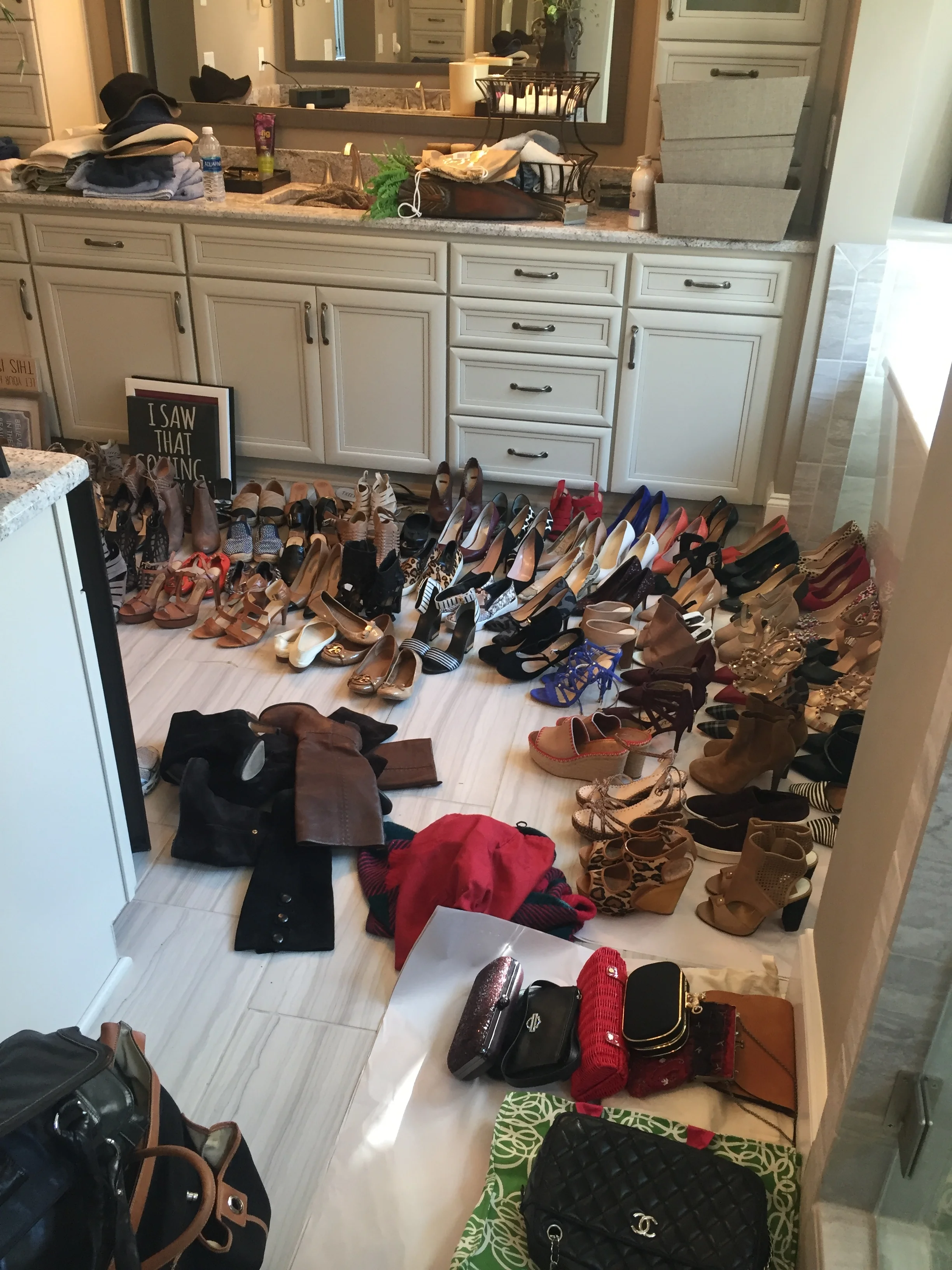  Before - all these shoes need to fit! 