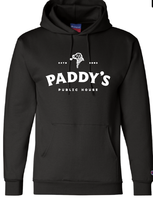 Black Champion Hoodie — Paddy's Public House