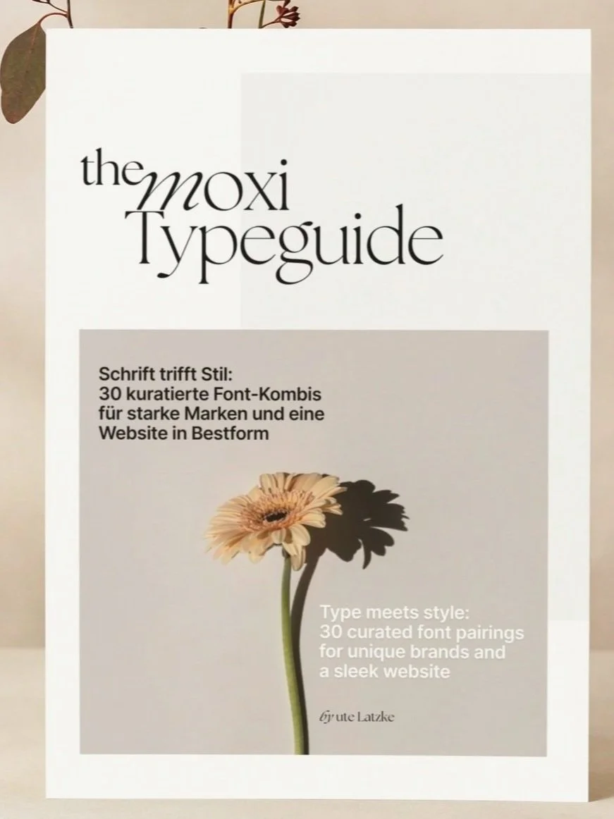 Cover vom Leitfaden the moxi Typeguide zeigt Blume mit Schatten