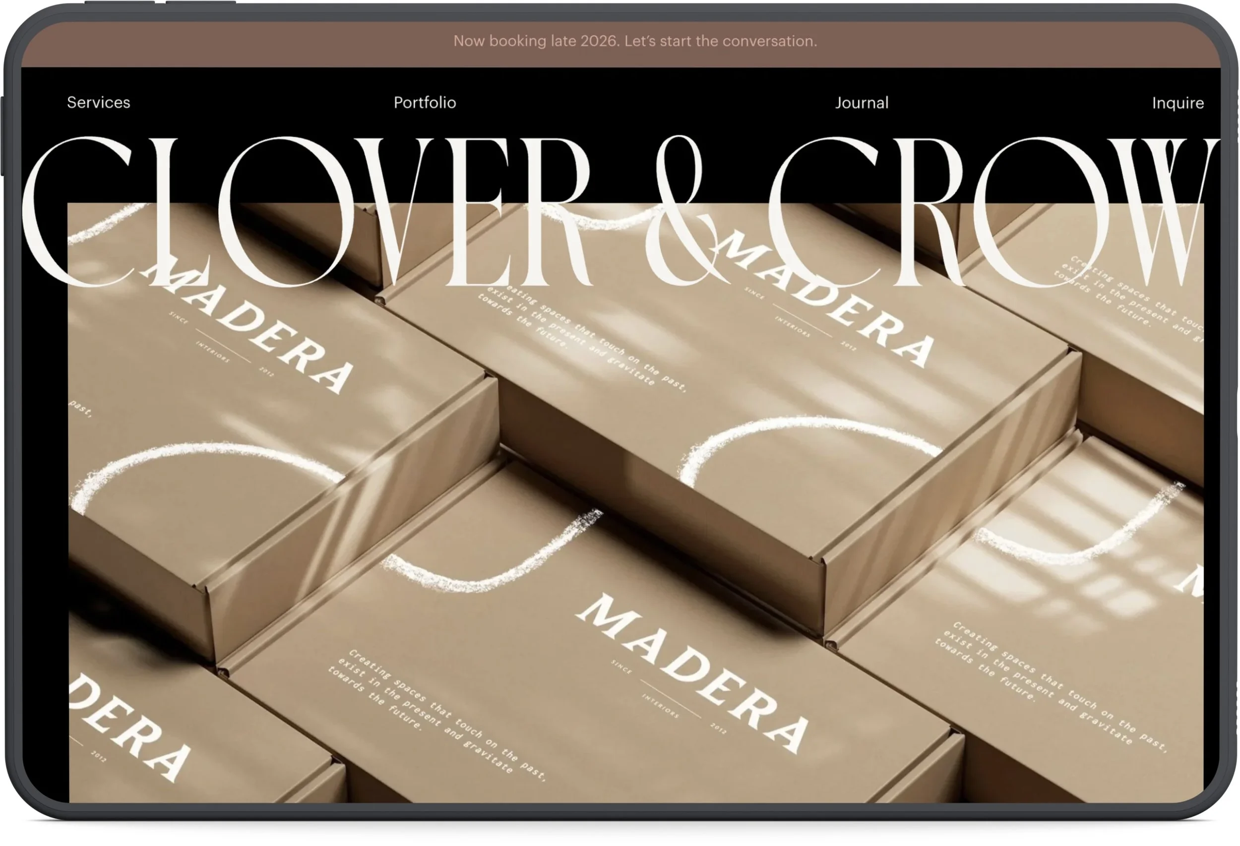 Dummy der Website von Clover & Crow, Packaging