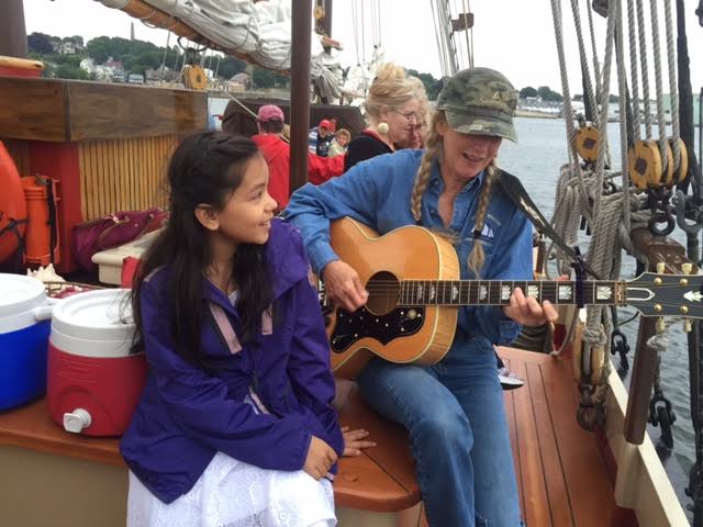 Isabela Haque and Linda on the Mystic Whaler!