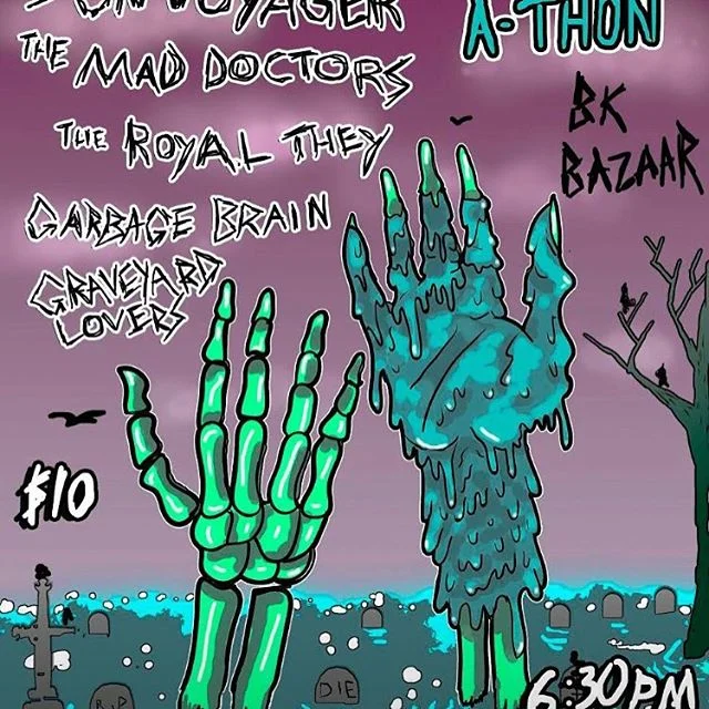 Tonight! Brooklyn Bazaar. $10- tix at the door. W/ #themaddoctors #garbagebrain @theroyalthey @sunvoyager We go on at 8:00!