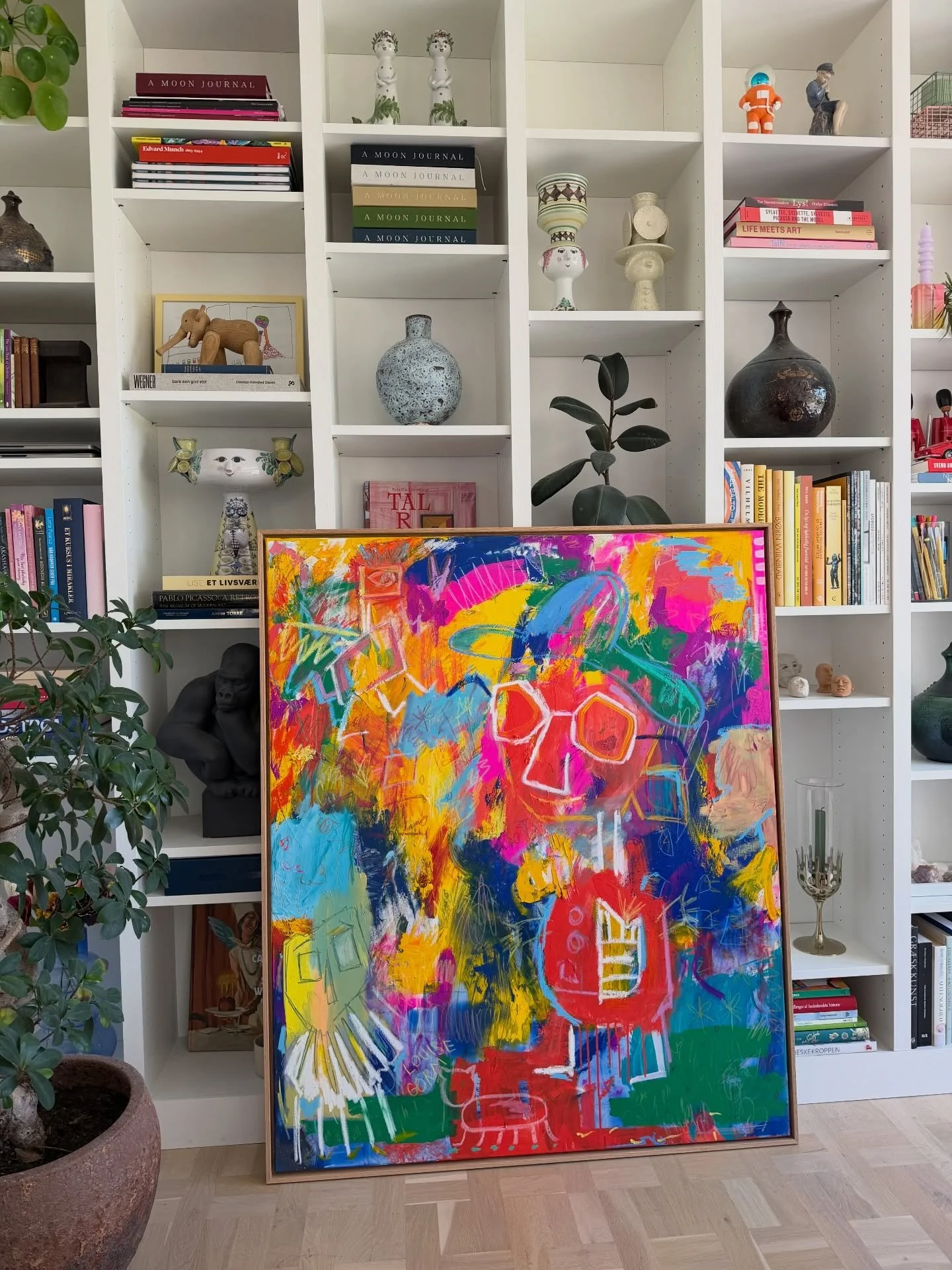 If this painting could talk it would have stories to tell forever 🤩🎨 

Let&rsquo;s Get Lost in the Wild
120x100 cm
For sale