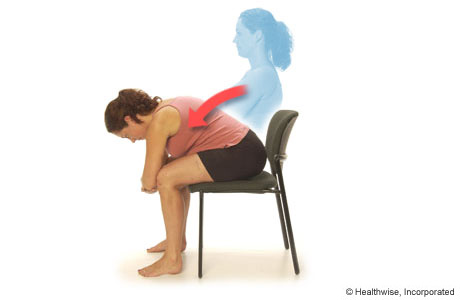 "Elbow on knee stretch", can come lower if you don't feel a stretch. Hold for 1 min, no "pain pain", just a "nice discomfort" 5-10/day