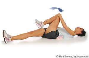 Knee to Opposite Shoulder Stretch, same rules as above x10 per day