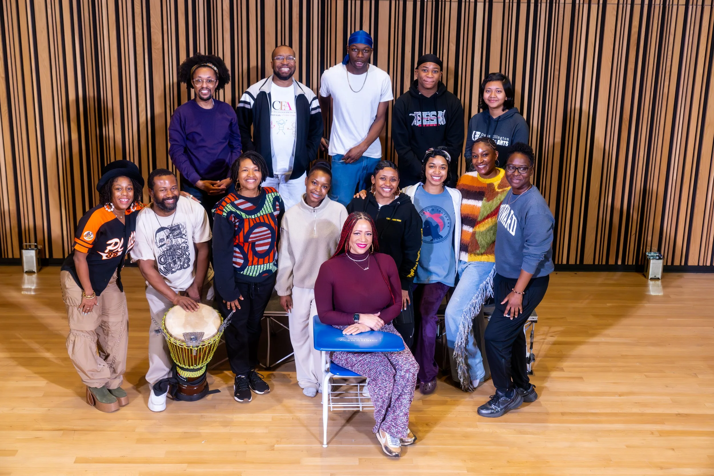 The Cast and Crew of the theatrical adaptation of The 1619 Project: Born on the Water, by the Canady Foundation of the Arts, with Nikole Hannah-Jones.