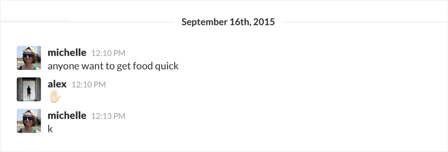 Simple invite followed by a simple response.